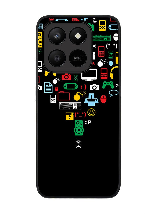 Stylizedd غطاء ذكي رفيع لهاتف Honor X7d 4G / X7d 5G / 400 - تقارب (أسود) - Image 1